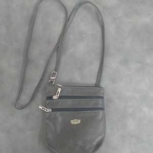 Gray Italian Leather Mini bag crossbody